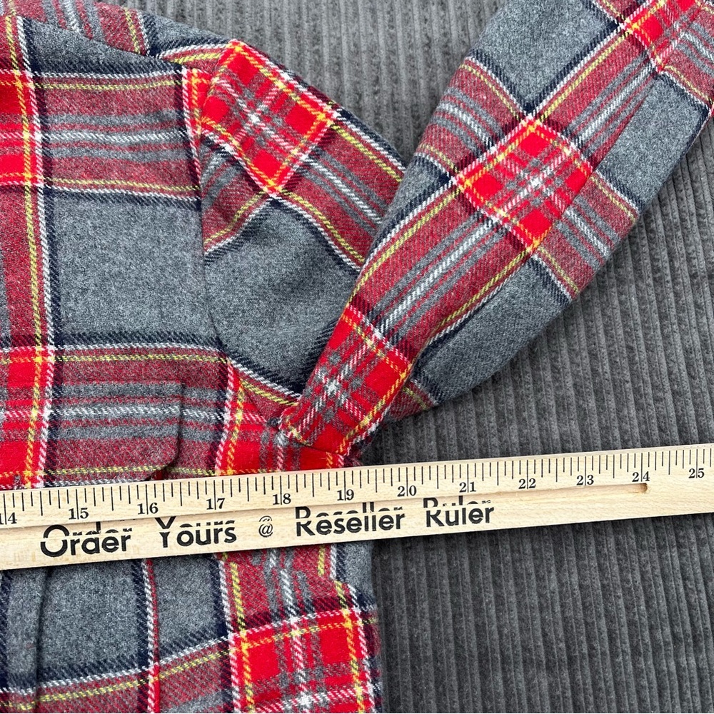 Sundance Lace Back Flannel Size 10 Red Blue Outdoors Casual Women. - Picture 5 of 10